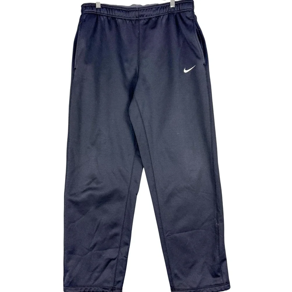 Nike Therma-FIT Pants Mens Large 36x32 Black Fleece‎ Sweatpants 378255-010